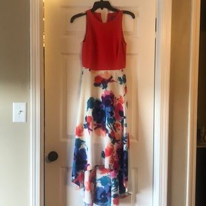 Vince Camuto floral high-low dress